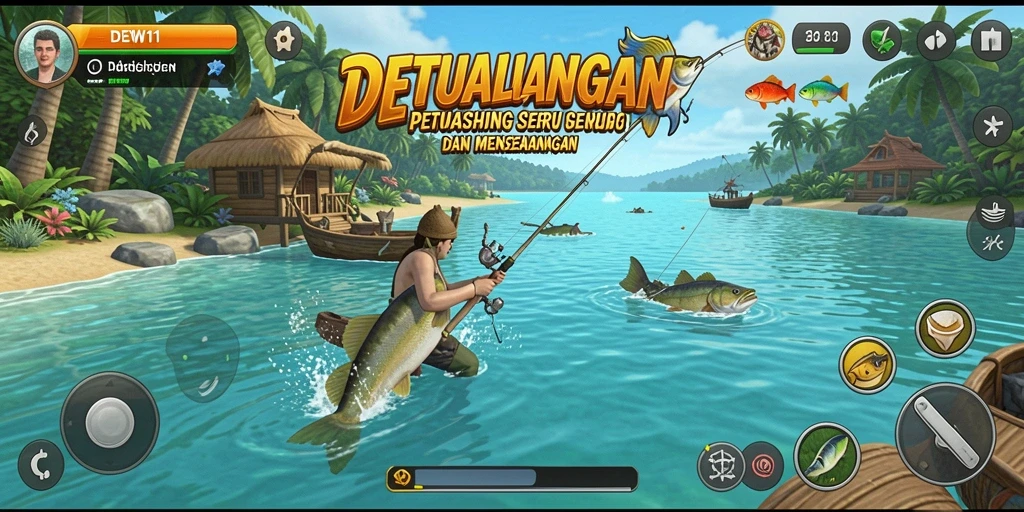 Tangkapan ikan besar di DEWI11 dengan latar belakang yang indah.