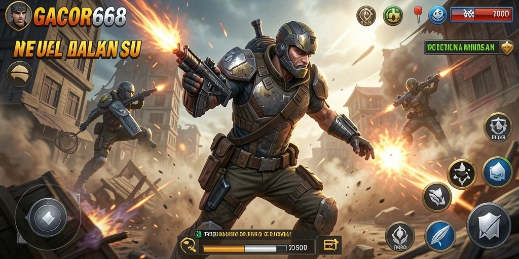 Screenshot GACOR668 menampilkan aksi mendebarkan dalam pertempuran.