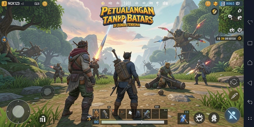 Gameplay NOX123 yang menakjubkan di dunia terbuka.